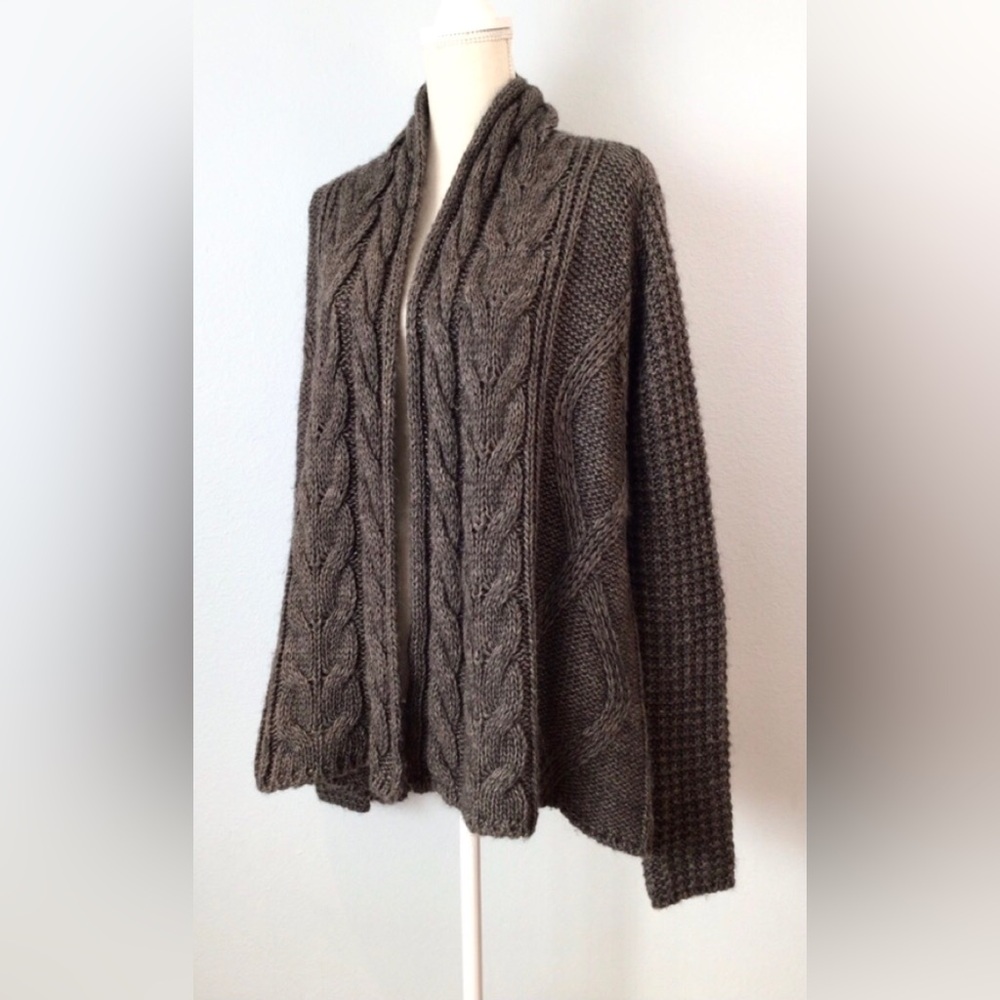 ELSAMANDA Knit Sweater Cardigan Open Front